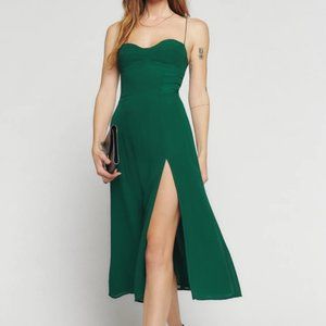 Reformation Juliette Dress - Emerald Green